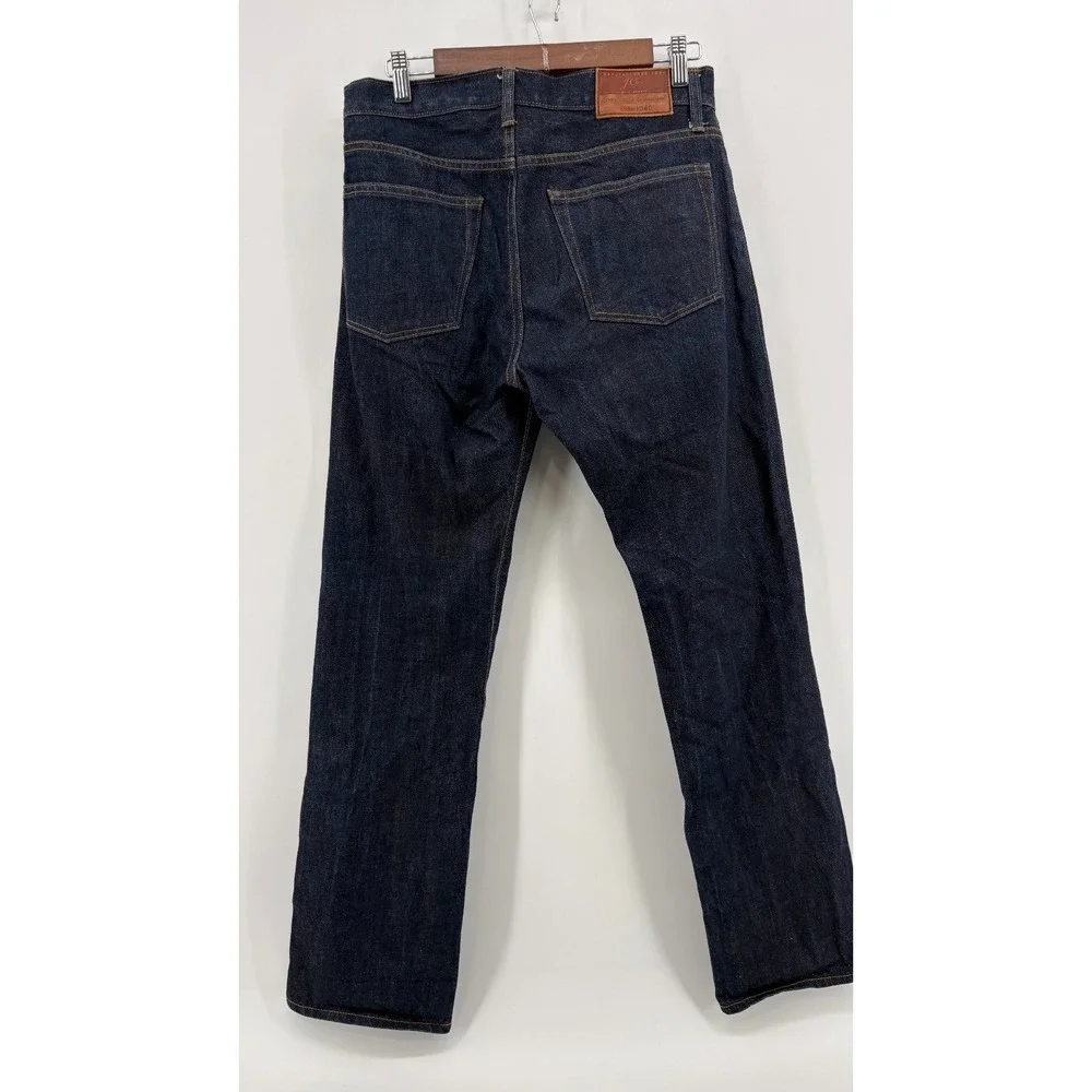 J. Crew Athletic Tapered Jeans Mens 30x30 Japanese Kaihara Denim Style 1040 Dark